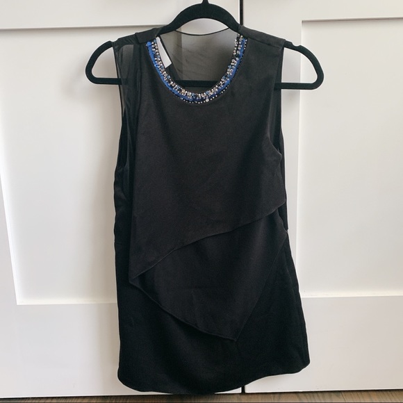 3.1 Phillip Lim Embellished Crepe Silk-Chiffon Top - Picture 5 of 10